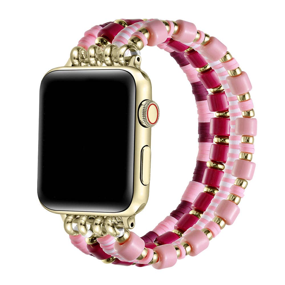 Emily Beaded Band for Apple Watch: Pink