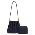 Load image into Gallery viewer, Melie Bianco Carrie Navy Vegan Suede Shoulder Bag
